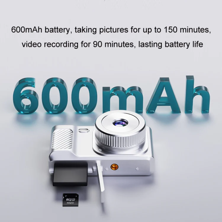 1080P HD Student Retro Digital Card Camera, Color: White - Image 9