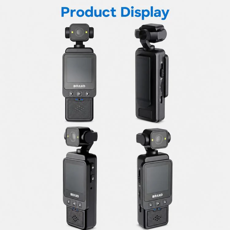 1080P WiFi Body Camera With Rotatable Lens & 1.6 Inch Screen Wearable Sports Action Camera Clip-On Pocket Cam(Black) - Image 11