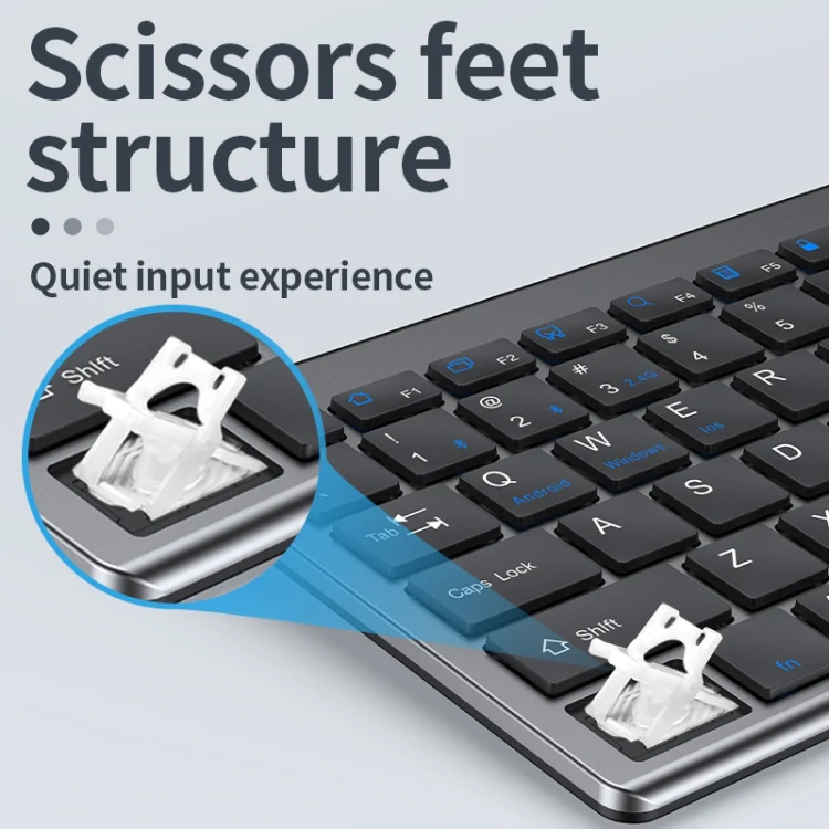 109 Three-mode Wireless Bluetooth Keyboard (Gun Metal) - Image 7