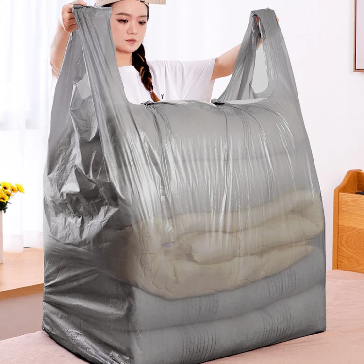 10pcs 75x110cm PE Large-capacity Moving Packing Bags Thickened Quilt Luggage Storage Bags - Image 2