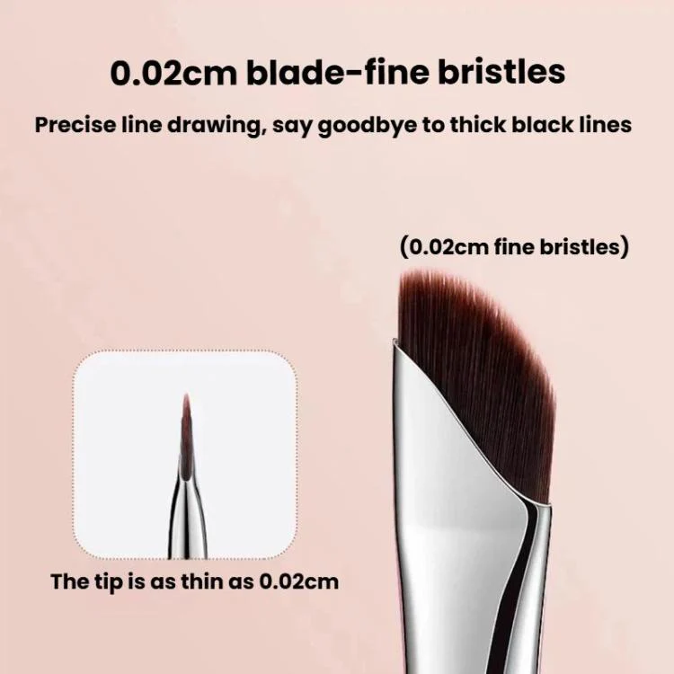 10pcs Angled Ultra-Fine Eyeliner Brush Aegyo-Sal Detail Makeup Brush, Style: Sickle Brown - Image 7