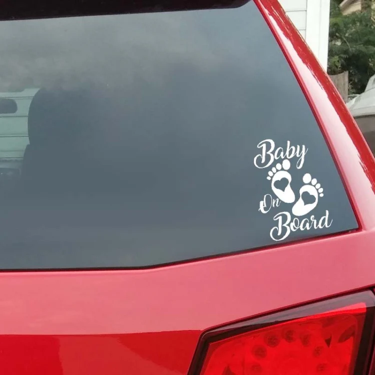 10pcs Baby On Board Warning Car Sticker Reflective Scratch Body Sticker(Laser) - Image 5