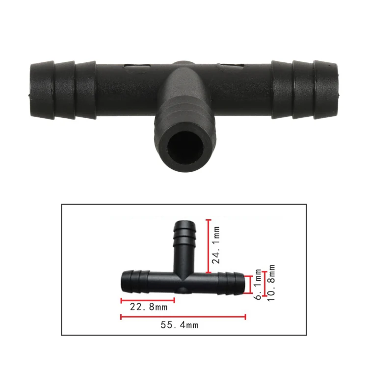 10pcs/Bag Car T Type Wiper Spray Nozzle Water Pipe Connection Tube - Image 4