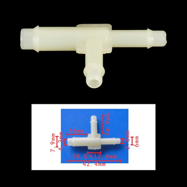 10pcs/Bag Car T Type Wiper Spray Nozzle Water Pipe Connection Tube - Image 4