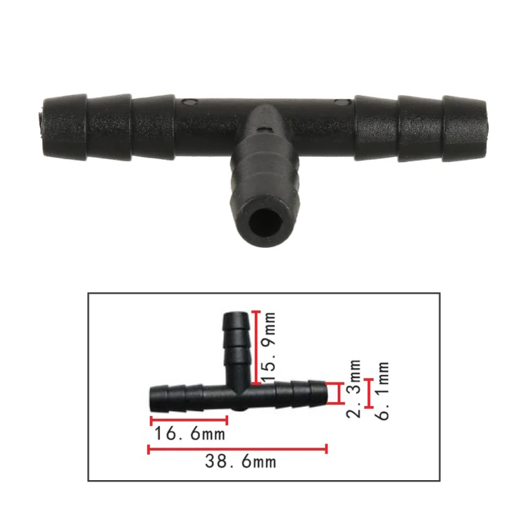 10pcs/Bag Car T Type Wiper Spray Nozzle Water Pipe Connection Tube - Image 4