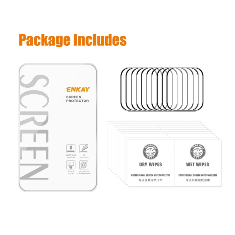 10pcs ENKAY Hat-Prince Case Friendly 3D Full Screen PET Curved Hot Bending HD Film For Apple Watch Series 9 / 8 / 7 45mm(Transparent) - Image 2