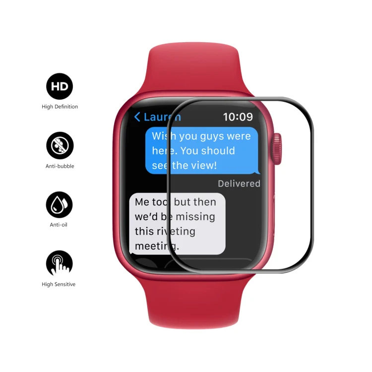 10pcs ENKAY Hat-Prince Case Friendly 3D Full Screen PET Curved Hot Bending HD Film For Apple Watch Series 9 / 8 / 7 45mm(Transparent) - Image 3