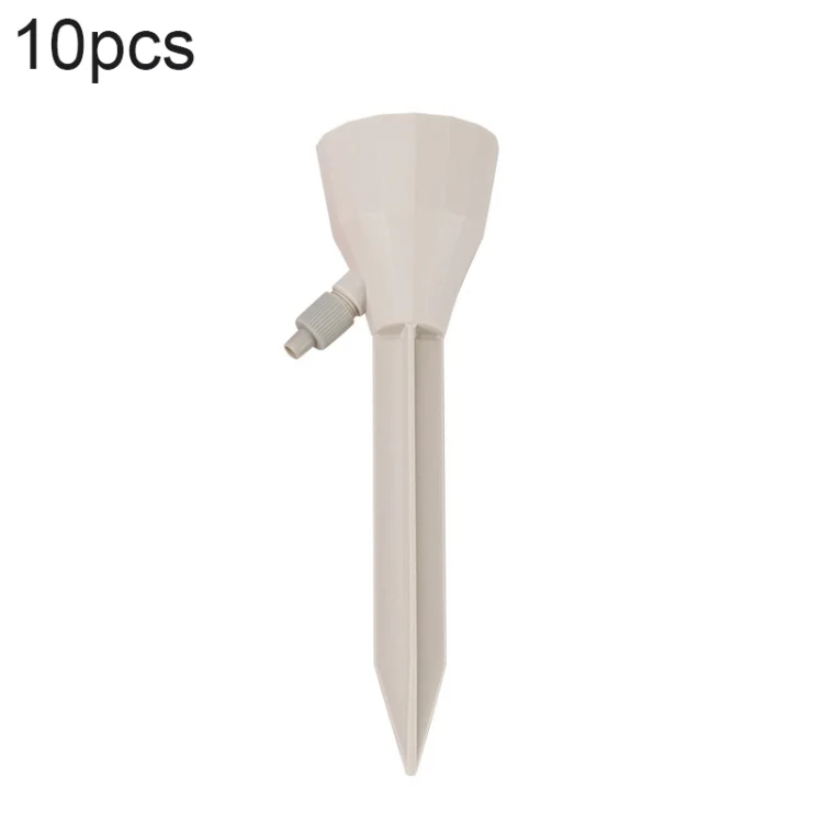 10pcs Household Potted Plant Drip Irrigation Adjustable Automatic Watering Device(Beige White)