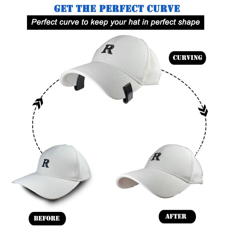 10sets Hat Brim Fixer Hat Brim Bending Shaper(Black) - Image 2