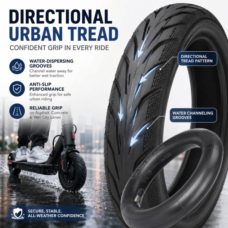 10x2.125 Electric Scooter Pneumatic Tire For Segway Ninebot F20 F25 F30 F40, Spec: Inner + Outer Tire Set - Image 6