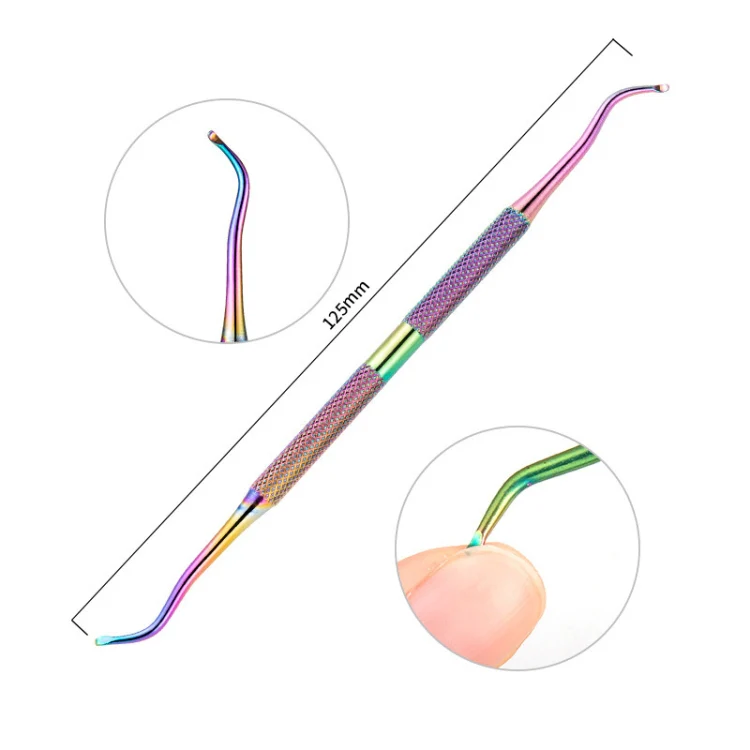 11 in 1 Color Titanium Stainless Steel Nail Steel Push Nail File - Image 7