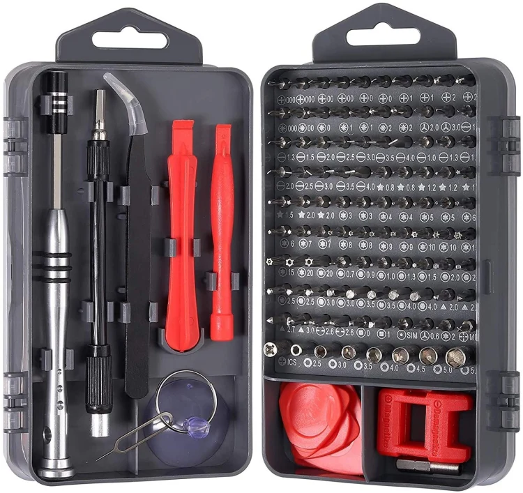 110 in 1 Watch Mobile Phone Disassembly Maintenance Tool Multi-function Chrome Vanadium Steel Screwdriver Set(Black Red) - Image 2