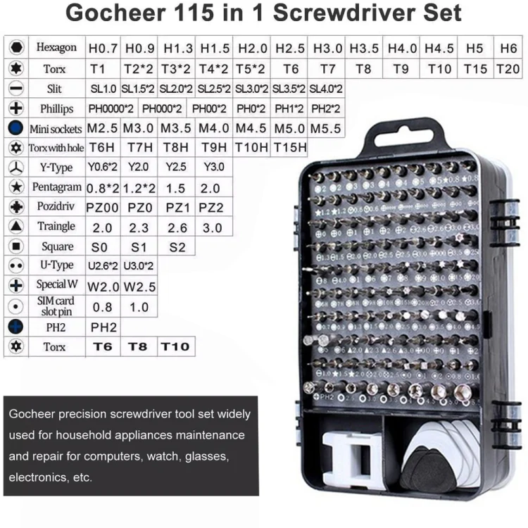 115 in 1 Precision Screw Driver Mobile Phone Computer Disassembly Maintenance Tool Set(Purple) - Image 4
