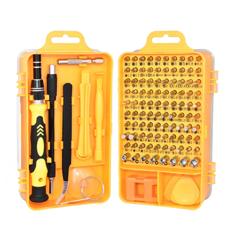 115 in 1 Precision Screw Driver Mobile Phone Computer Disassembly Maintenance Tool Set(Yellow) - Image 2