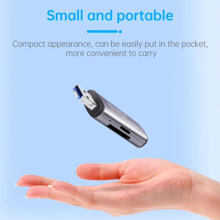 118 2 in 1 USB + 8 Pin Interfaces USB Flash Disk / Memory Card OTG Card Reader for IOS System Mobile Phone / Computer (Light Grey) - Image 8