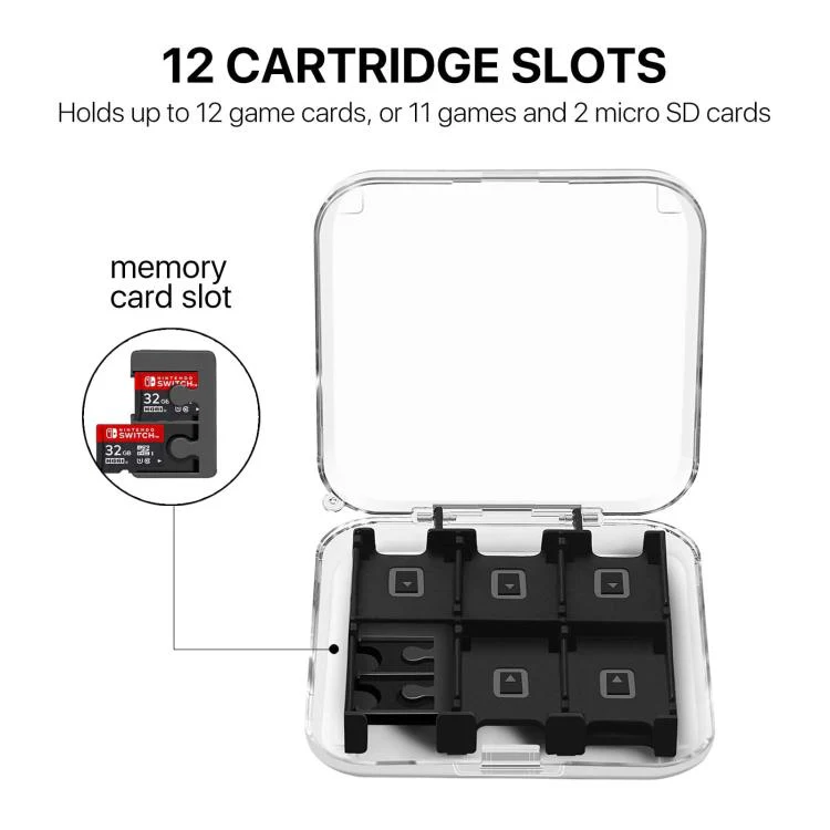 12 in 1 Box Memory Card Holder Box for Nintendo Switch(Transparent) - Image 6