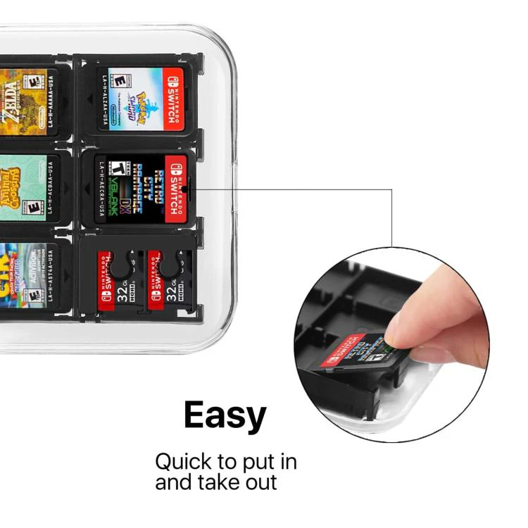 12 in 1 Box Memory Card Holder Box for Nintendo Switch(Transparent) - Image 7