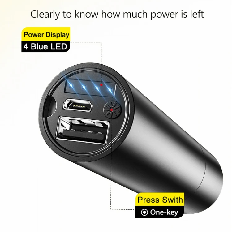 1200mAh LED Outdoor Strong Lighting Lithium Battery Flashlight, Color: Fixed Focus Black - Image 7