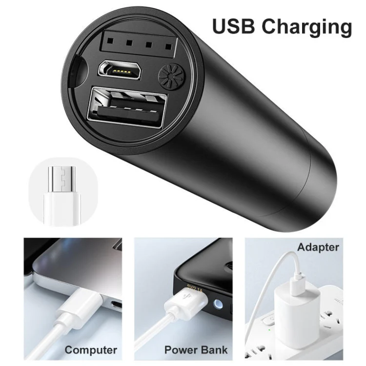 1200mAh LED Outdoor Strong Lighting Lithium Battery Flashlight, Color: Fixed Focus Black - Image 8
