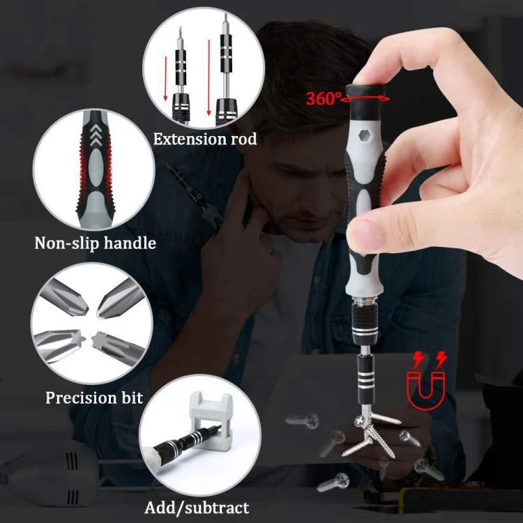 122 in 1 Precision Magnetic Screwdriver Kit(White) - Image 7