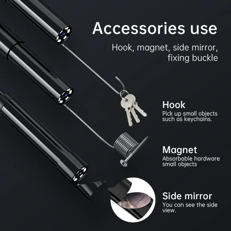 128AV 8mm Lenses Industrial Pipeline Endoscope with 2.4 inch Screen, Spec:10m Tube - Image 7