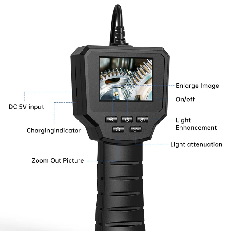 128AV 8mm Lenses Industrial Pipeline Endoscope with 2.4 inch Screen, Spec:5m Tube - Image 8