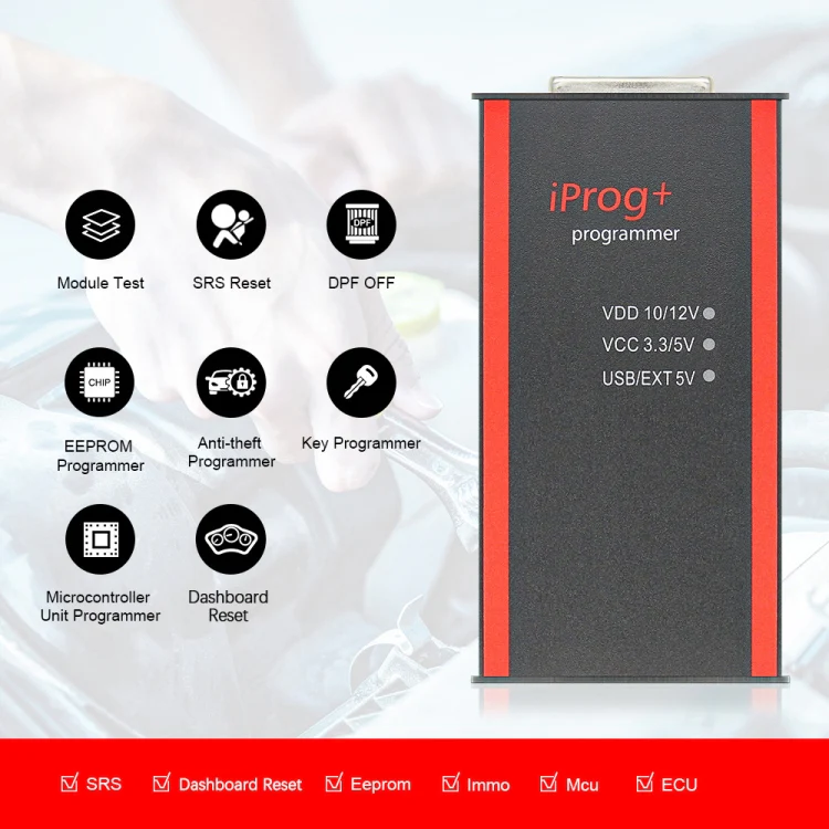 12V Iprog+ Pro V87 Car Key Programmer ECU Tool - Image 6