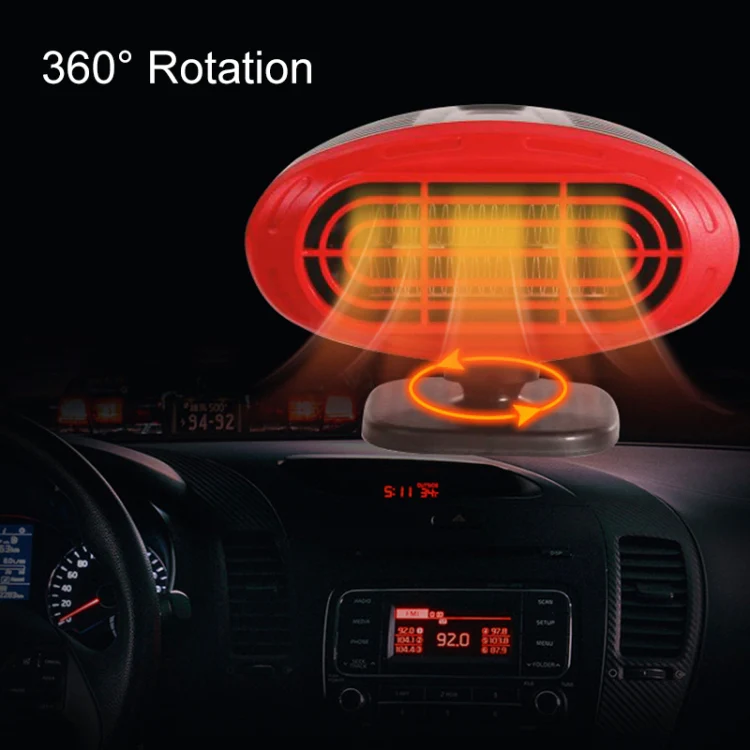 12V Portable Car Electric Heater Winter Defroster Cable Length: 1.4m (Grey) - Image 3
