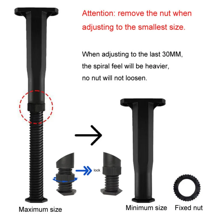 13-22cm Adjustable Underbed Beam Support Holder Retractable Furniture Booster Bracket - Image 5