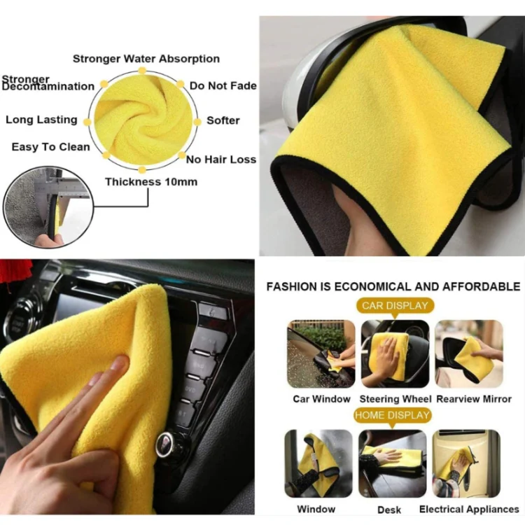 13 PCS / Set Double-Sided Towel Car Wash Gloves - Image 4