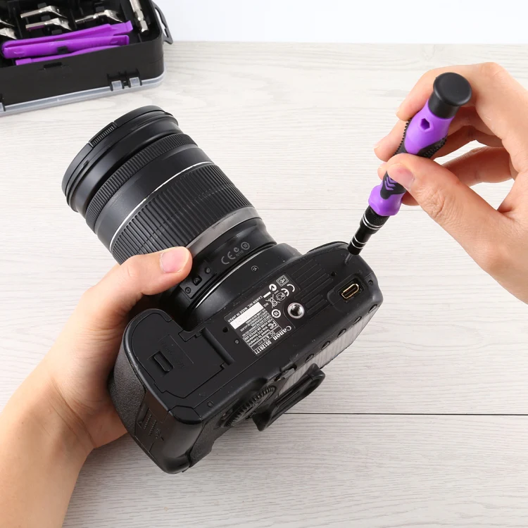 135 in 1 DIY Mobile Phone Disassembly Tool Clock Repair Multi-function Tool Screwdriver Set(Black Purple) - Image 10