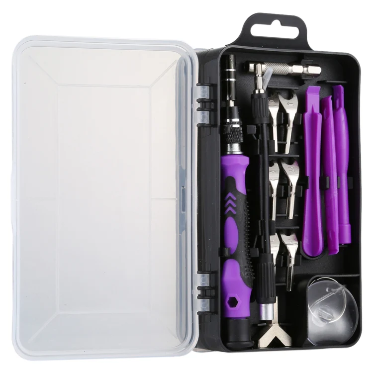 135 in 1 DIY Mobile Phone Disassembly Tool Clock Repair Multi-function Tool Screwdriver Set(Black Purple) - Image 2