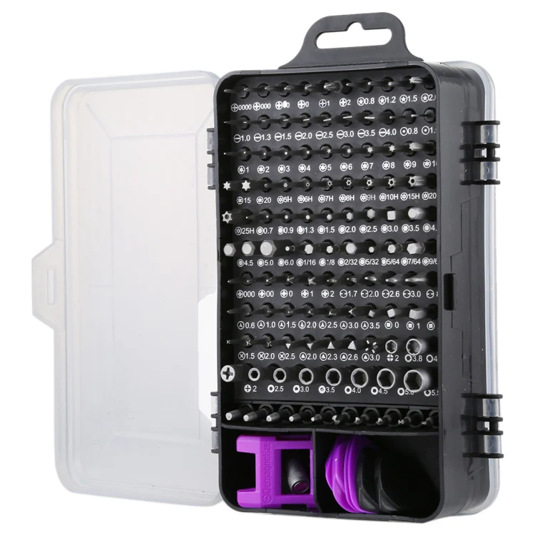 135 in 1 DIY Mobile Phone Disassembly Tool Clock Repair Multi-function Tool Screwdriver Set(Black Purple) - Image 3