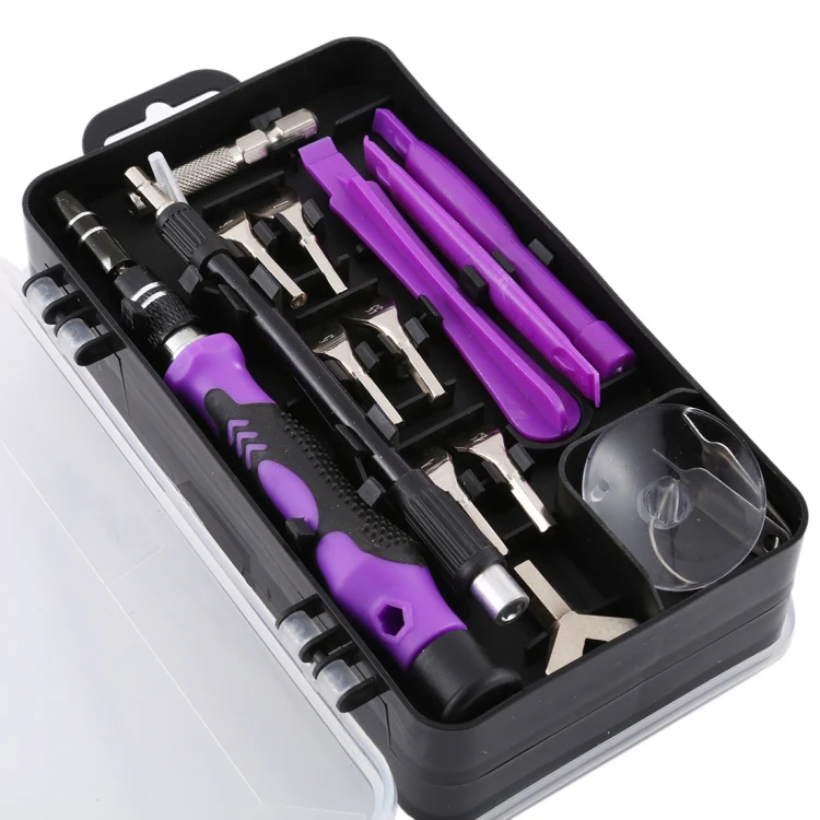 135 in 1 DIY Mobile Phone Disassembly Tool Clock Repair Multi-function Tool Screwdriver Set(Black Purple) - Image 4