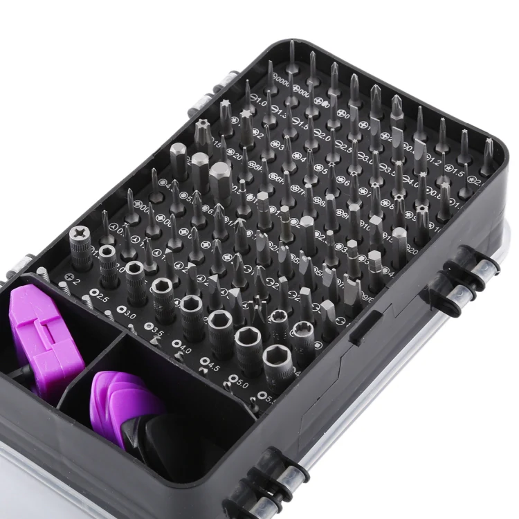 135 in 1 DIY Mobile Phone Disassembly Tool Clock Repair Multi-function Tool Screwdriver Set(Black Purple) - Image 5