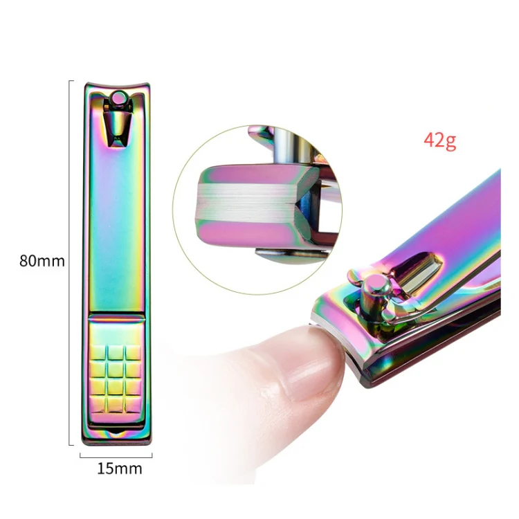14 In 1 FABIYAN Color Titanium Nail Art Tool Set Dead Skin Shears Steel Push Nail File Pliers - Image 5