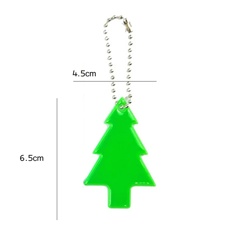 15 PCS Christmas Tree Style PVC Reflective Pendant Outdoor Night Traffic Safety Reflective Keychain Random Colour Delivery(6.5x4.5cm) - Image 3