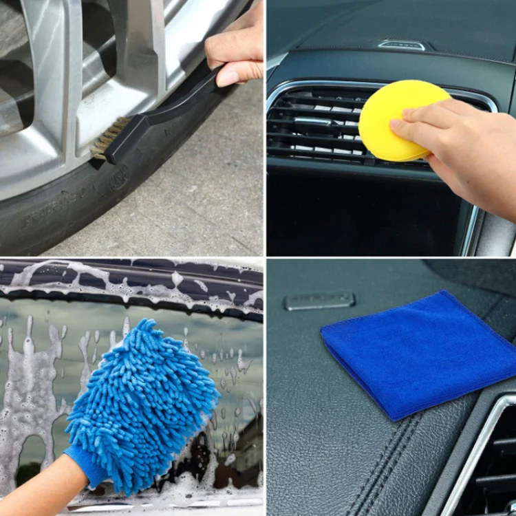 15 PCS / Set Car Cleaning Brush Wax Sponge Car Wash Tool Brush - Image 6