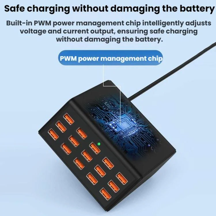 15-Port USB Power Strip Smart Fast Charging Charger(US Plug) - Image 3