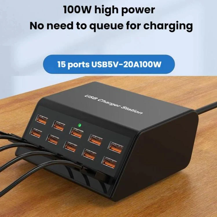 15-Port USB Power Strip Smart Fast Charging Charger(US Plug) - Image 4