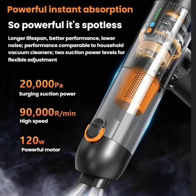 15000pa Compact Handheld Car 4 In 1 Vacuum Cleaner High-Power Dual-Function Vacuum And Blower(Black) - Image 3