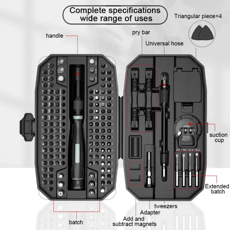 152 in 1 Precision Screwdriver Tool Kit(Black Green) - Image 2