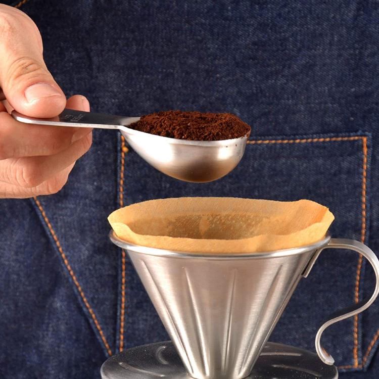 15ml 304 Stainless Steel Thickened Coffee Spoon With Scale Measuring Bean Spoon(Silver) - Image 8