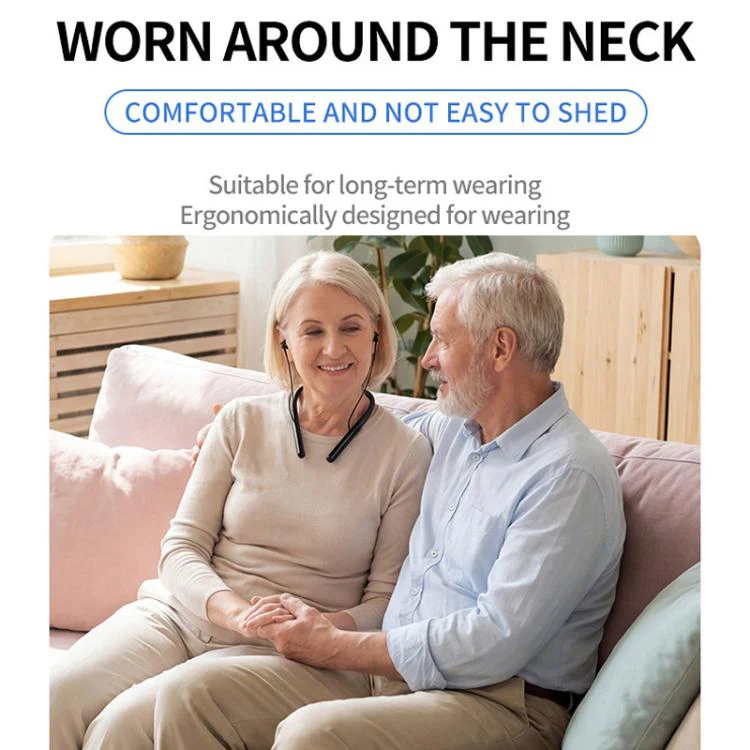 16-Channel Neck-Worn Bluetooth Hearing Aid Headphones Portable Sound Amplifier(Black) - Image 9