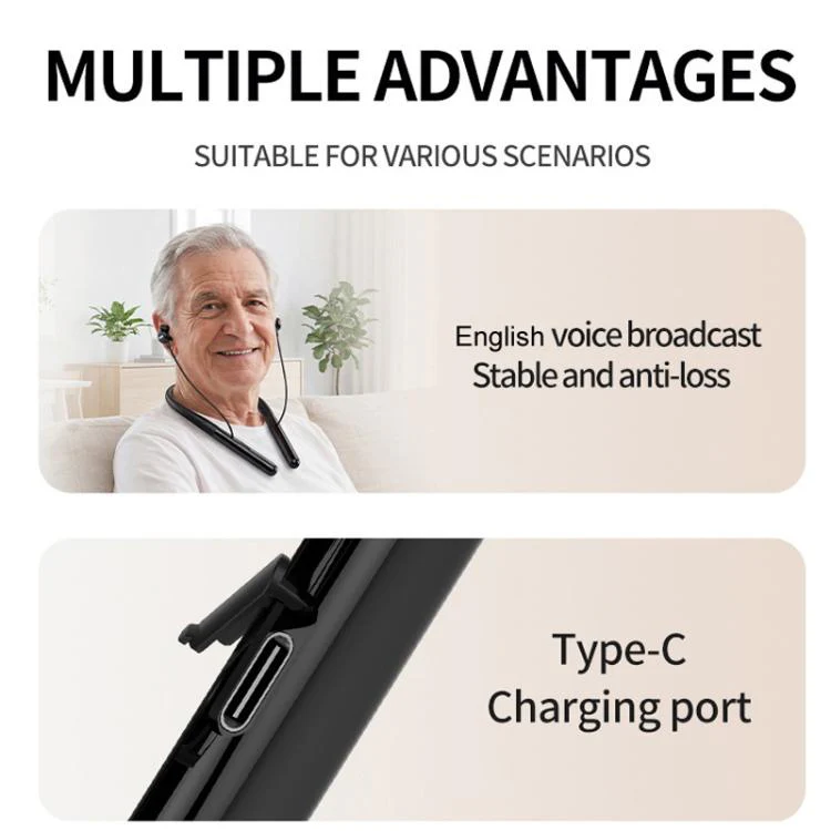 16-Channel Neck-Worn Bluetooth Hearing Aid Headphones Portable Sound Amplifier(White) - Image 11