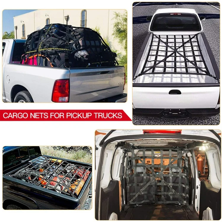 167x127cm Truck Bed Cargo Net Pickup Bed Netting Strap - Image 6