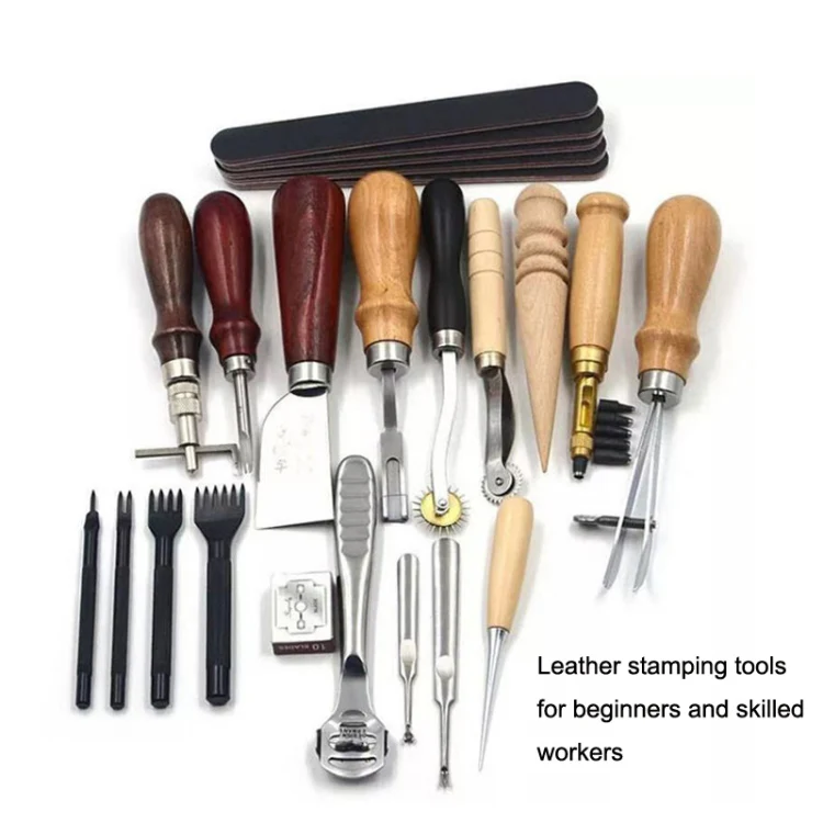18 In 1 Handmade Leather DIY Tool Set Sewing Craft Tool Set - Image 2