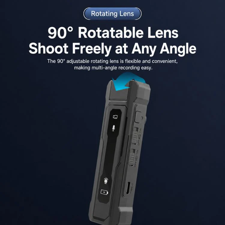 180-Degree Rotatable Lens Magnetic Body Camera 1080P Action Cam with OLED Display WiFi Version - Image 4