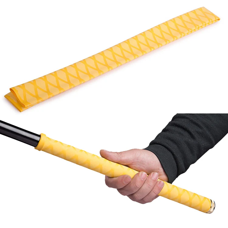 1m Fish Rod Heat Shrinkable Hand Handling Insulation Non-Slip Waterproof Sleeve, Specification: Diameter 20mm(Yellow)