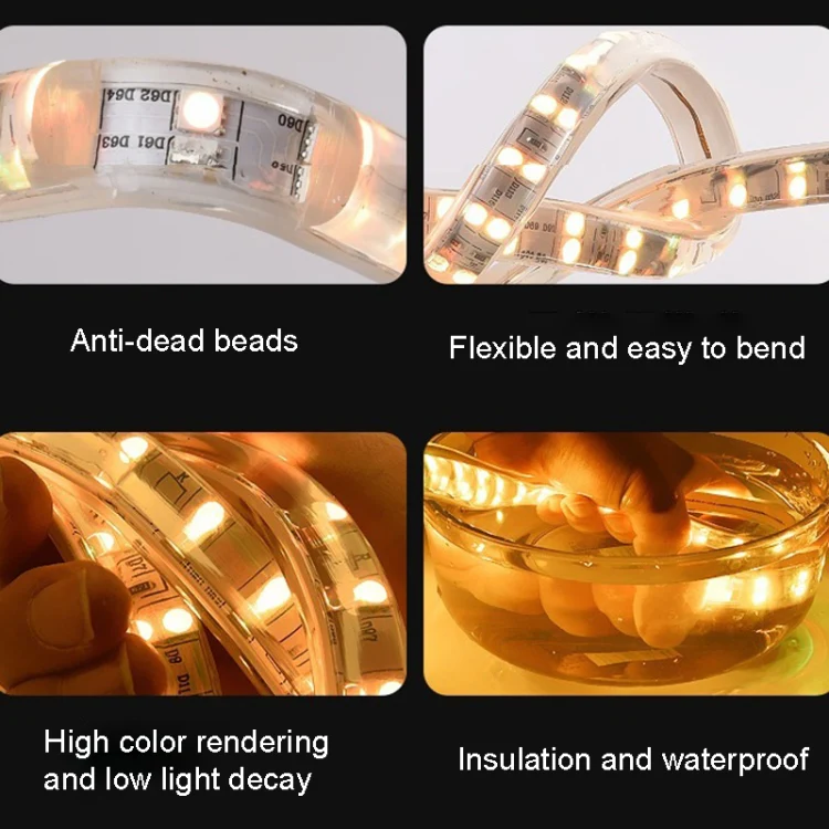 1m Waterproof Colorproof LED Strips Neon Light Bar, Style: 5050 120 Beads RGB Light Strip - Image 7
